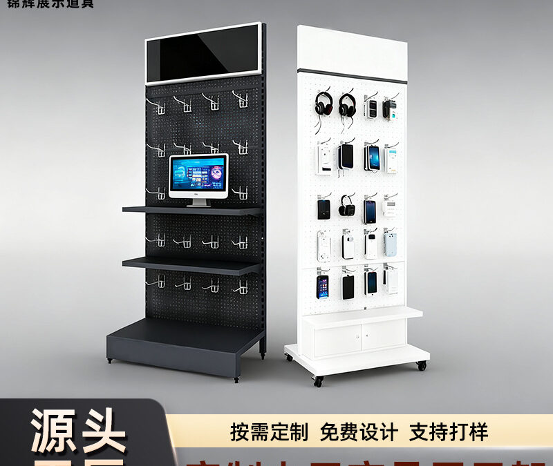 Commercial Retail Display Shelving Rack for Beverage Merchandising #3034