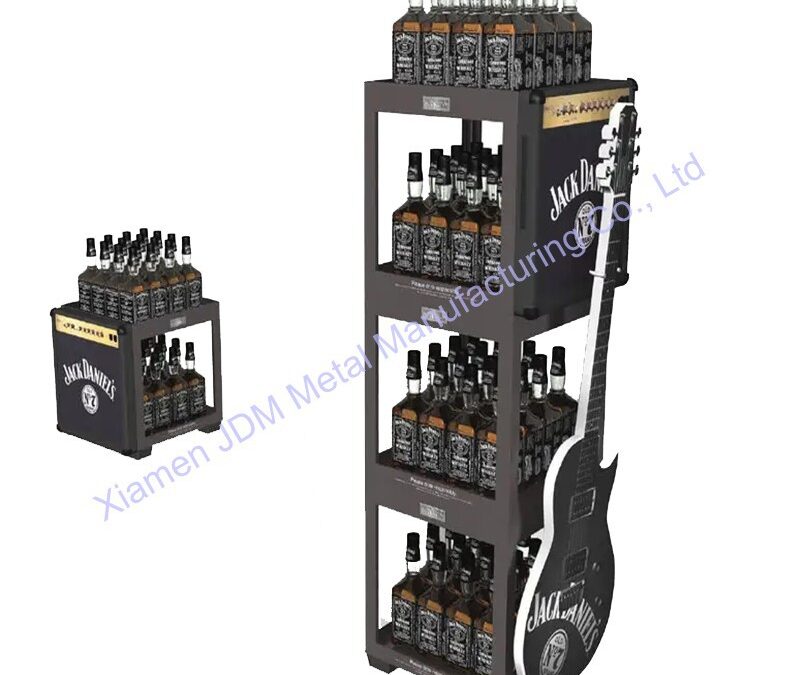Commercial Retail Display Shelving Rack for Beverage Merchandising #3278