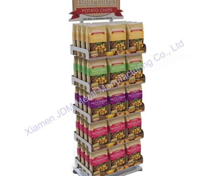 Commercial Retail Display Shelving Rack for Beverage Merchandising #3447