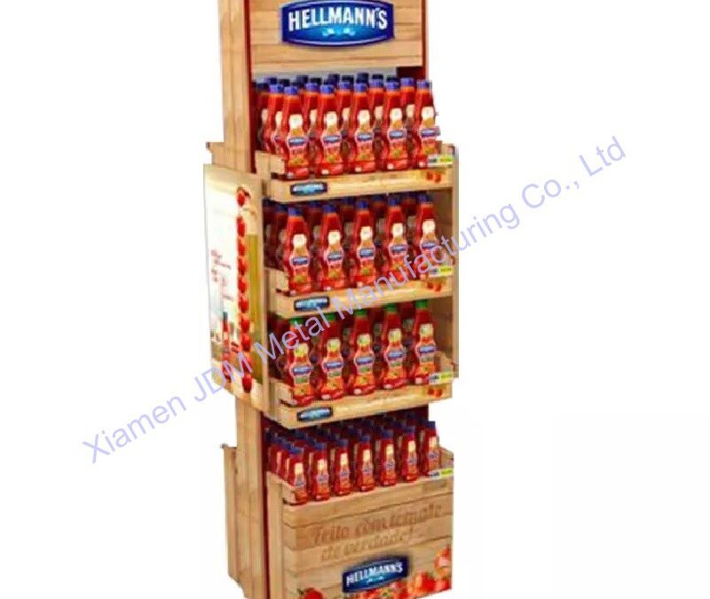 Commercial Retail Display Shelving Rack for Beverage Merchandising #3455