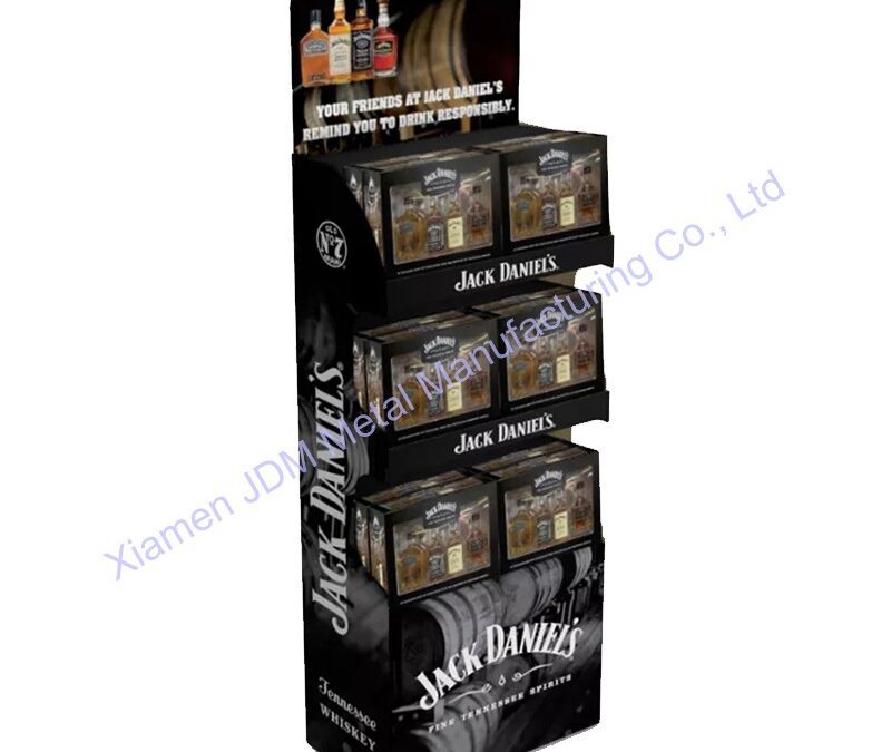 Commercial Retail Display Shelving Rack for Beverage Merchandising #3458