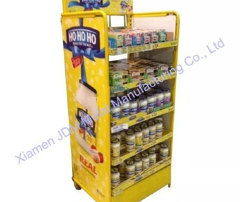 Commercial Retail Display Shelving Rack for Beverage Merchandising #3697