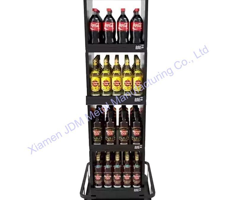 Commercial Retail Display Shelving Rack for Beverage Merchandising #3804