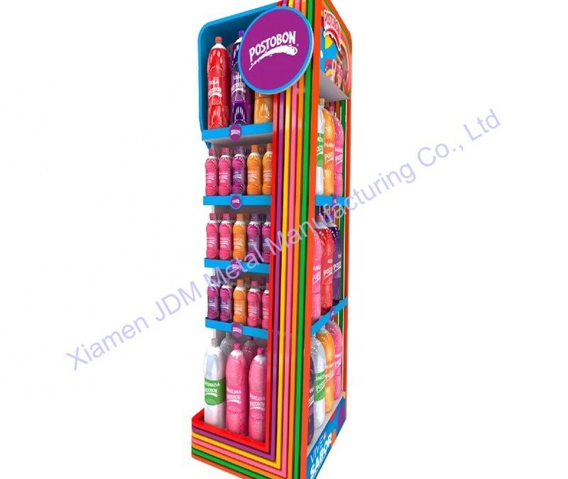 Commercial Retail Display Shelving Rack for Beverage Merchandising #4212