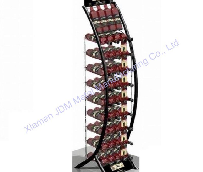 Commercial Retail Display Shelving Rack for Beverage Merchandising #4294