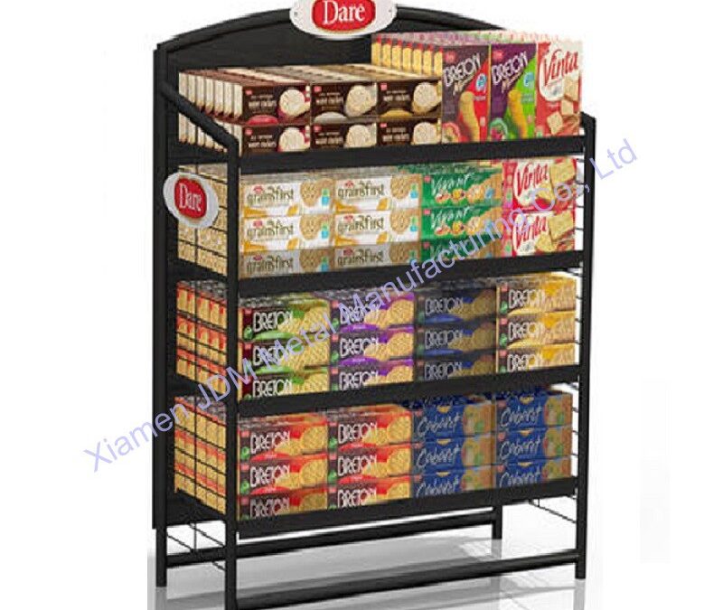 Commercial Retail Display Shelving Rack for Beverage Merchandising #4481