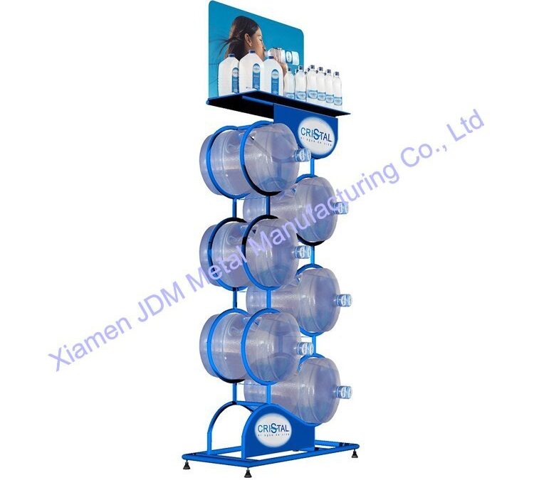Commercial Retail Display Shelving Rack for Beverage Merchandising #4487