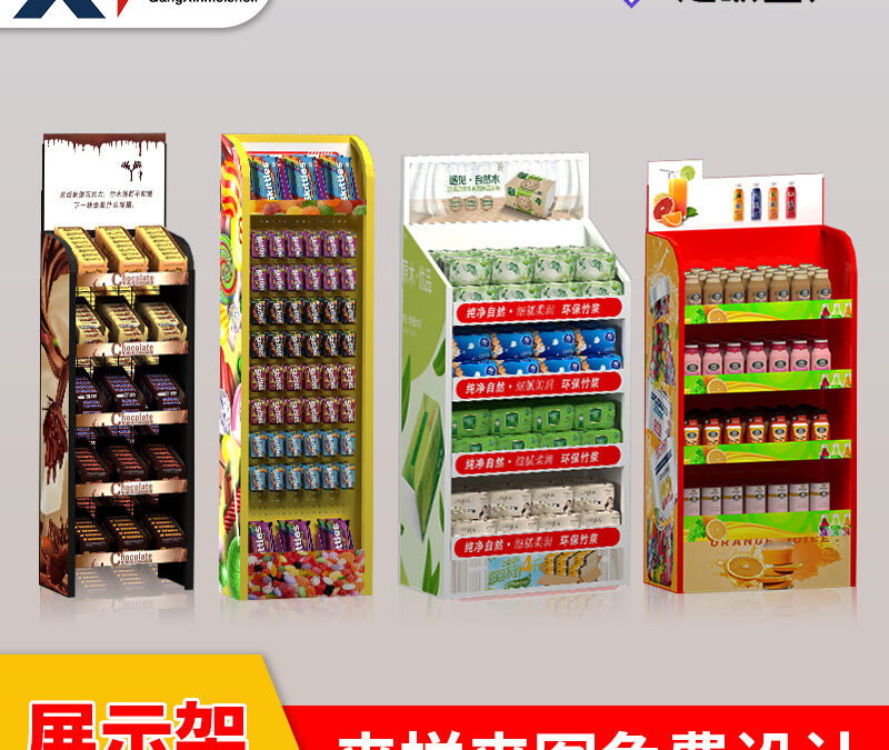 Commercial Retail Display Shelving Rack for Beverage Merchandising #4876