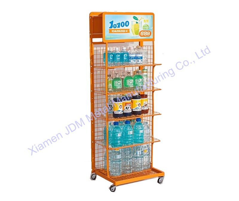 Custom Store Fixture Display Rack for Beverage Merchandising #3006