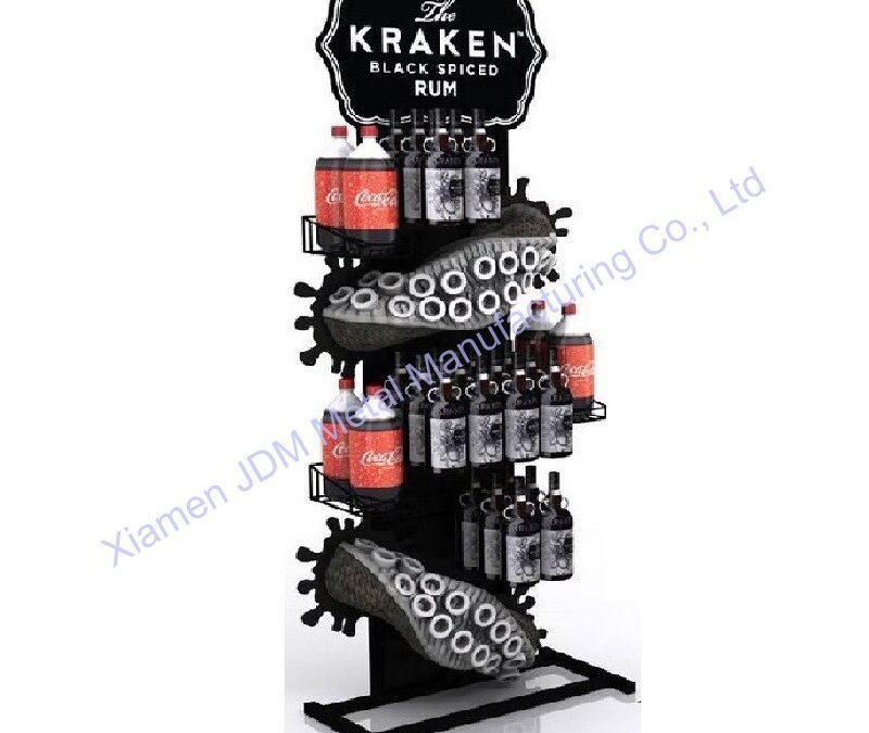 Custom Store Fixture Display Rack for Beverage Merchandising #4441