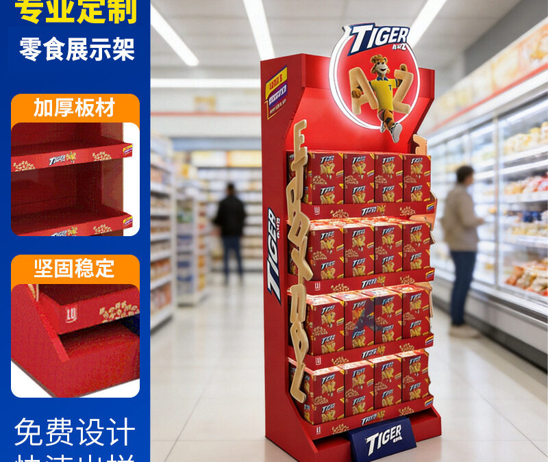 Food and Drink Promotional Display Rack for Beverage Merchandising #2695