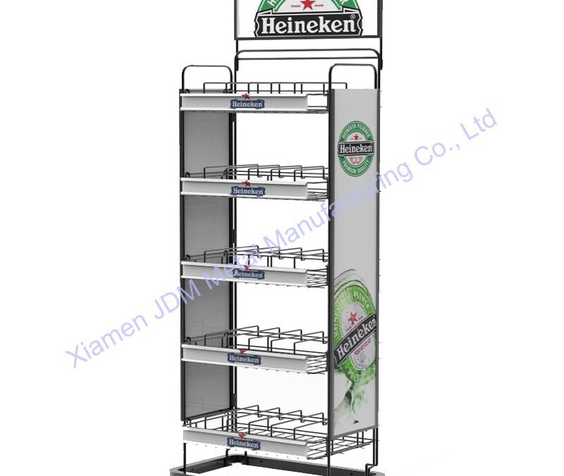 Food and Drink Promotional Display Rack for Beverage Merchandising #3001