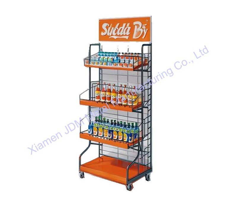 Food and Drink Promotional Display Rack for Beverage Merchandising #3033