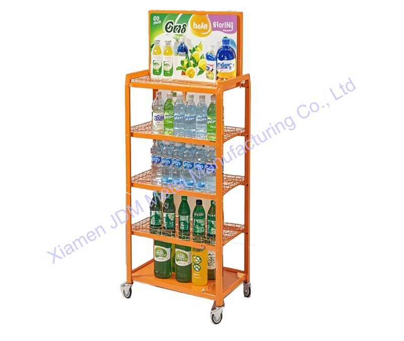 Food and Drink Promotional Display Rack for Beverage Merchandising #3064