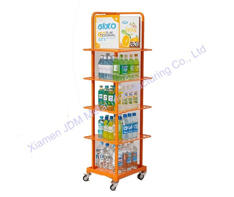 Food and Drink Promotional Display Rack for Beverage Merchandising #3081