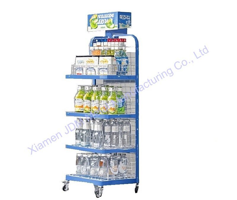 Food and Drink Promotional Display Rack for Beverage Merchandising #3086