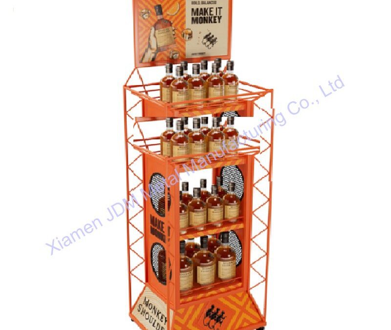 Food and Drink Promotional Display Rack for Beverage Merchandising #3232