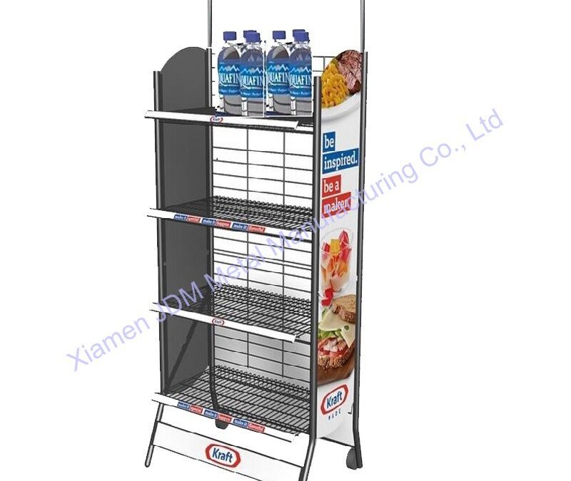 Food and Drink Promotional Display Rack for Beverage Merchandising #3233