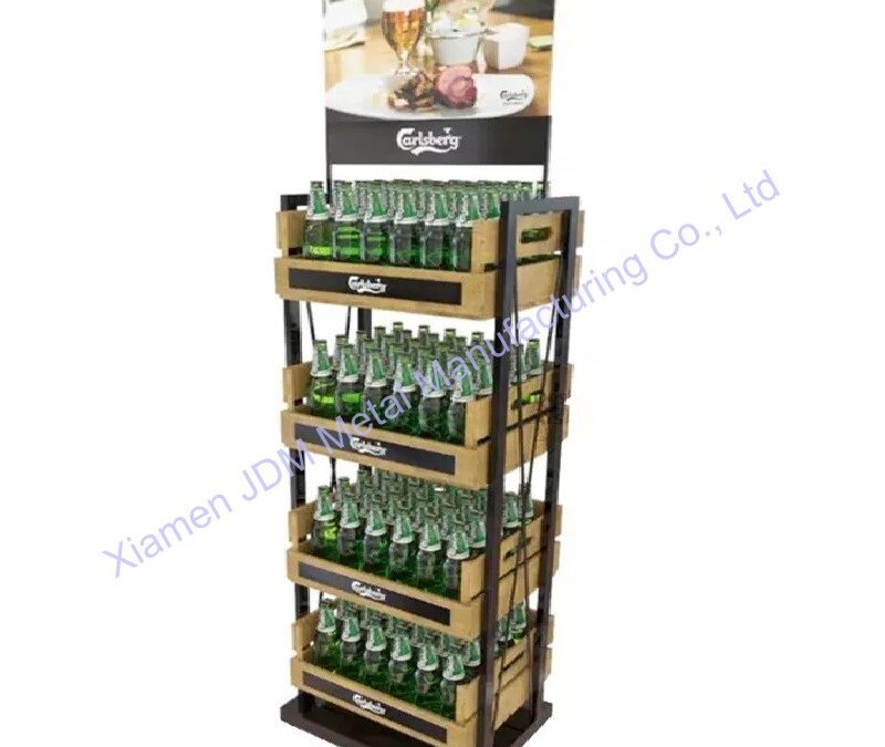 Food and Drink Promotional Display Rack for Beverage Merchandising #3324