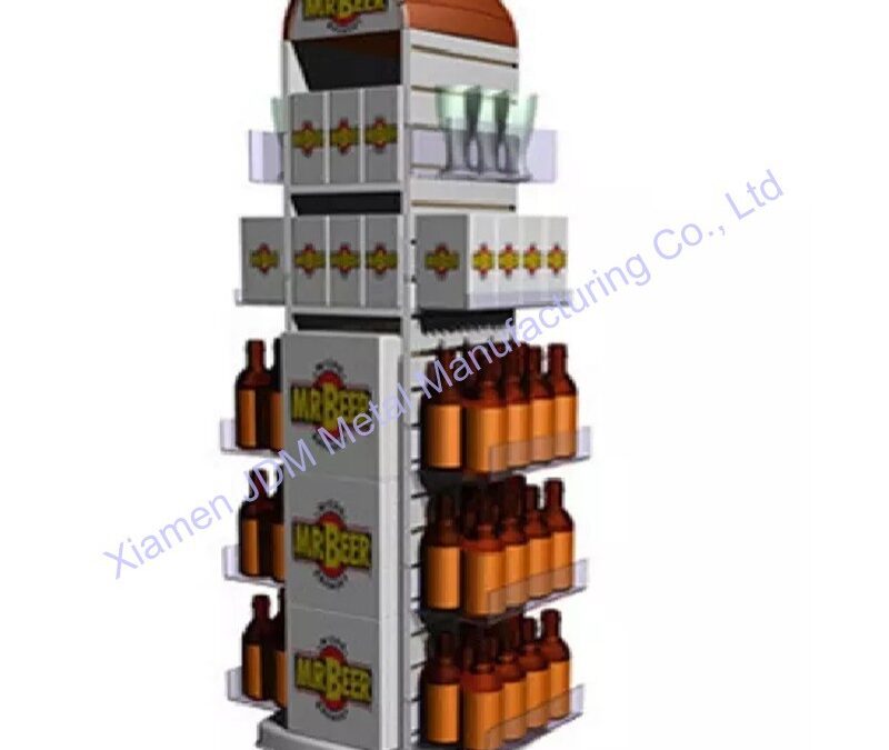 Food and Drink Promotional Display Rack for Beverage Merchandising #3473