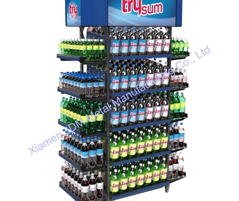 Food and Drink Promotional Display Rack for Beverage Merchandising #3667