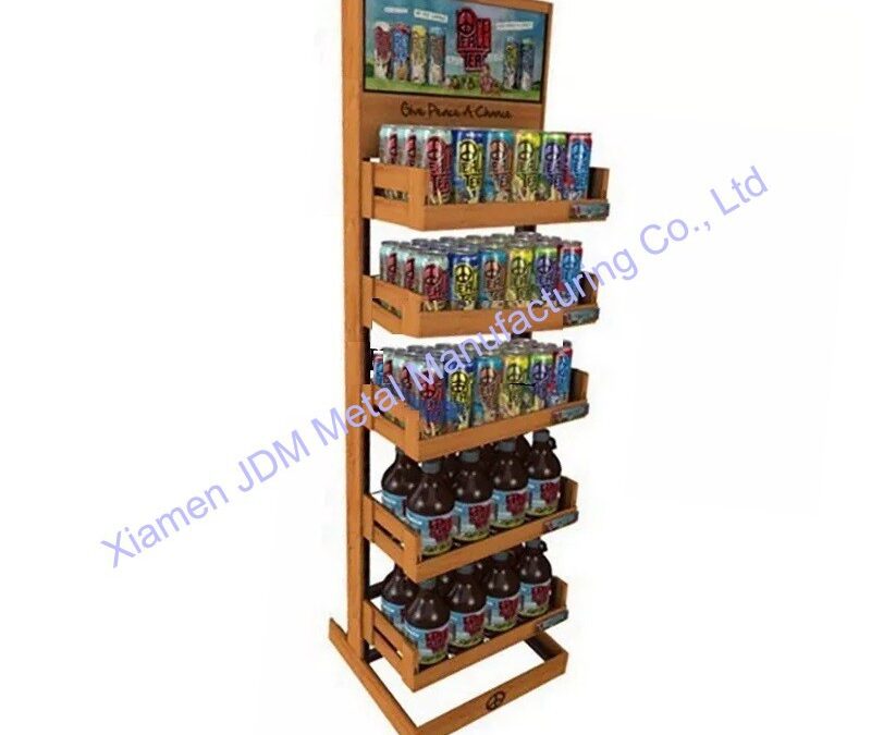 Food and Drink Promotional Display Rack for Beverage Merchandising #3686