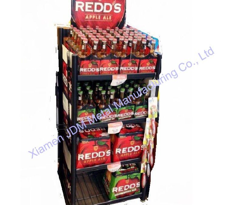 Food and Drink Promotional Display Rack for Beverage Merchandising #3888