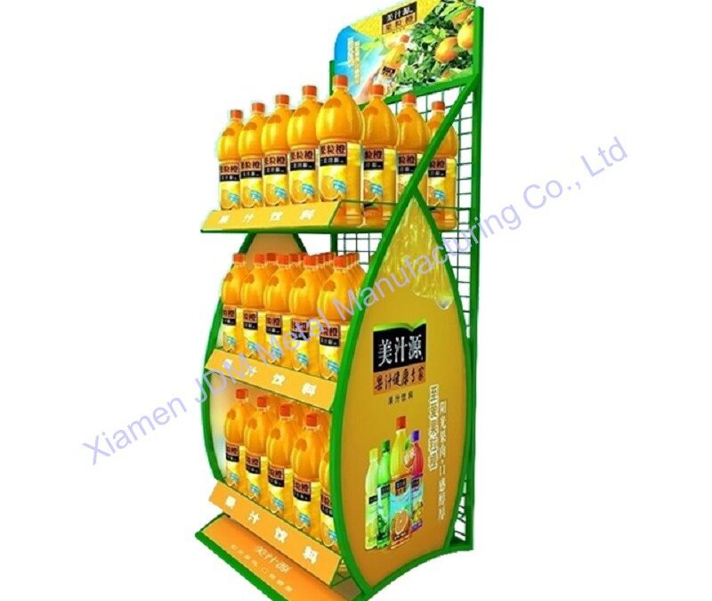 Food and Drink Promotional Display Rack for Beverage Merchandising #4217