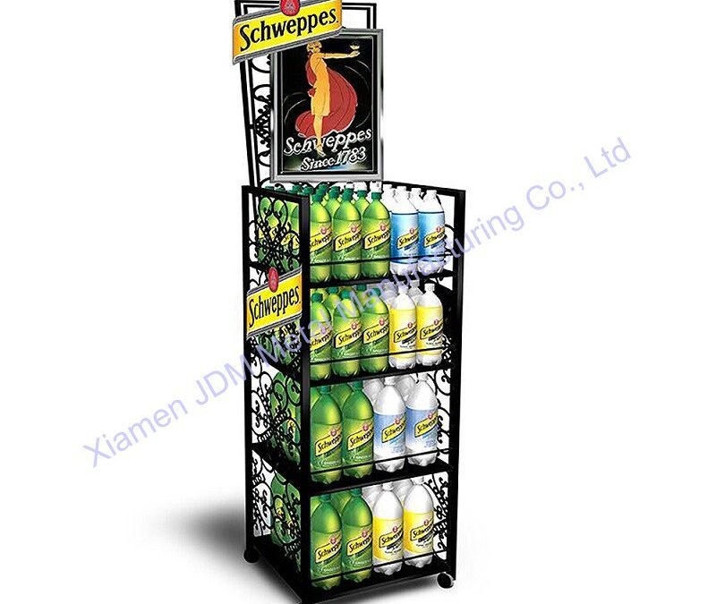 Food and Drink Promotional Display Rack for Beverage Merchandising #4220