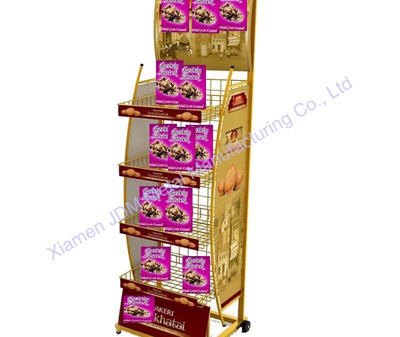 Metal Retail Shelving Rack for Beverage Merchandising #3113