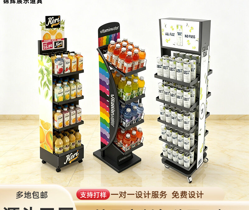 Retail Merchandising Display Fixture for Beverage Merchandising #3019