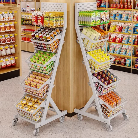 Snack and Beverage Display Rack for Beverage Merchandising #1845