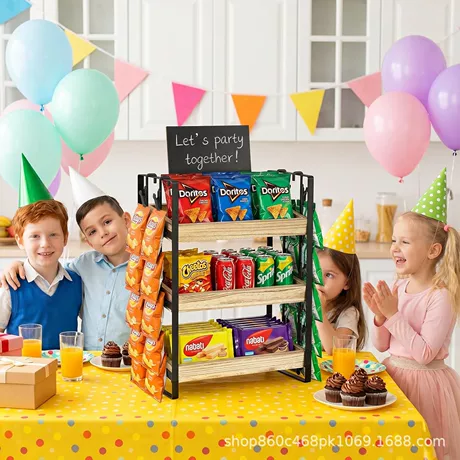 Snack and Beverage Display Rack for Beverage Merchandising #2515