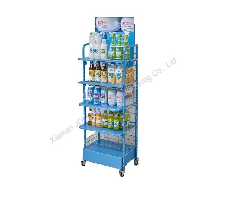 Snack and Beverage Display Rack for Beverage Merchandising #3082