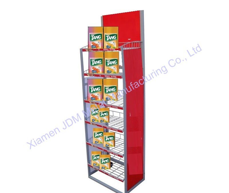 Snack and Beverage Display Rack for Beverage Merchandising #3130