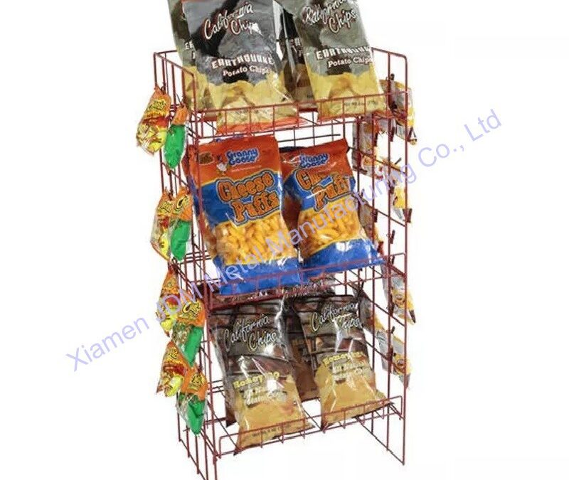 Snack and Beverage Display Rack for Beverage Merchandising #3428