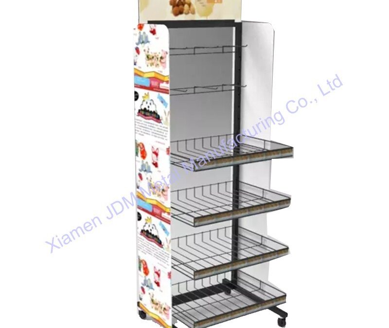 Snack and Beverage Display Rack for Beverage Merchandising #3430