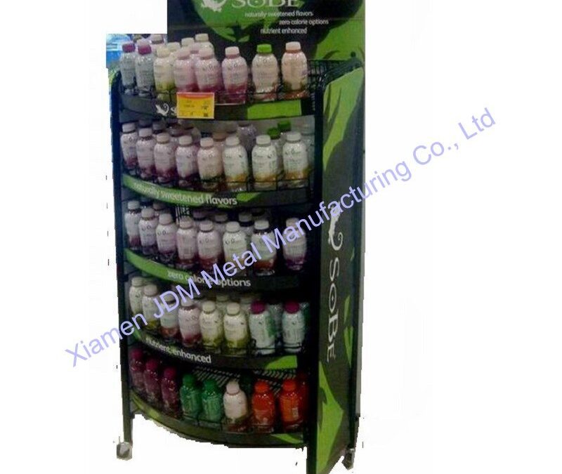 Snack and Beverage Display Rack for Beverage Merchandising #3772