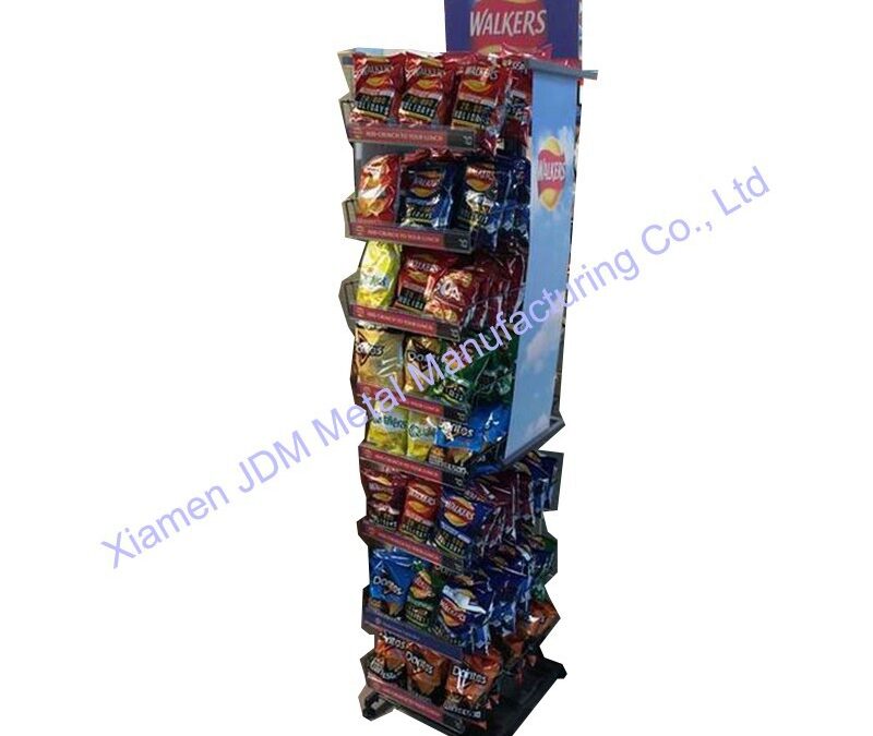 Snack and Beverage Display Rack for Beverage Merchandising #3916