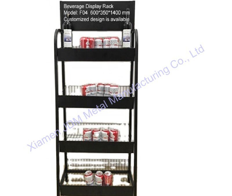 Snack and Beverage Display Rack for Beverage Merchandising #4296