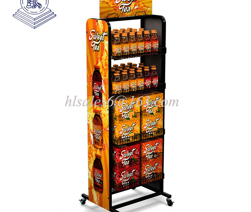 Snack and Beverage Display Rack for Snack Retail Displays #2816