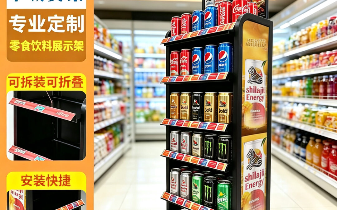 Supermarket & Retail Store Display Fixture for Beverage Merchandising #2629