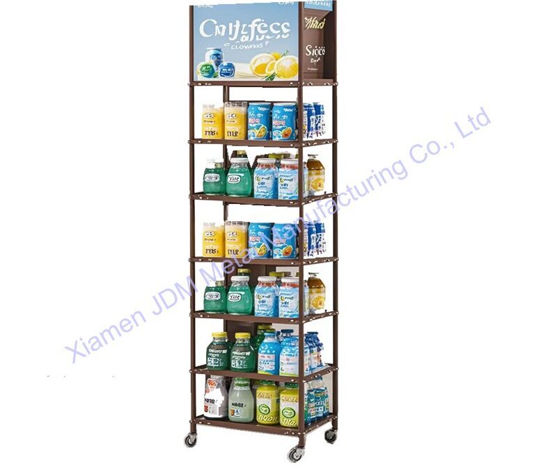 Supermarket & Retail Store Display Fixture for Beverage Merchandising #3022