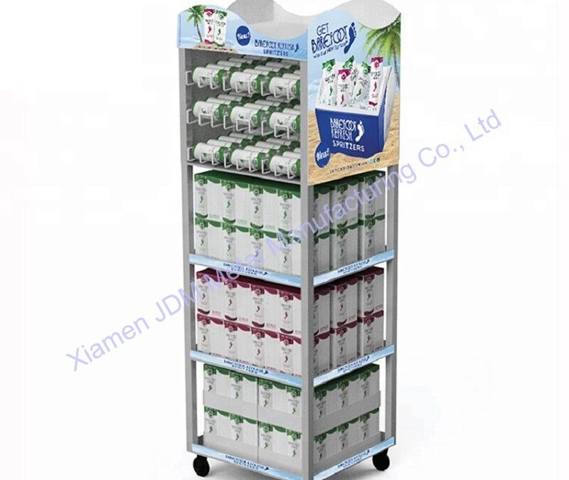 Supermarket & Retail Store Display Fixture for Beverage Merchandising #4214