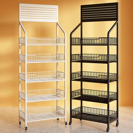 Supermarket Snack Display Shelf for Beverage Merchandising #1736