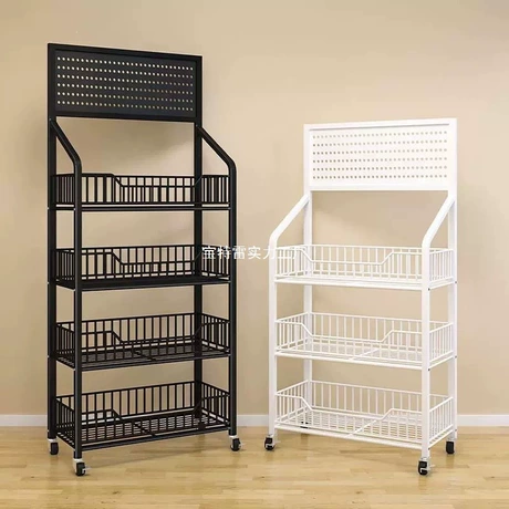 Supermarket Snack Display Shelf for Beverage Merchandising #1838