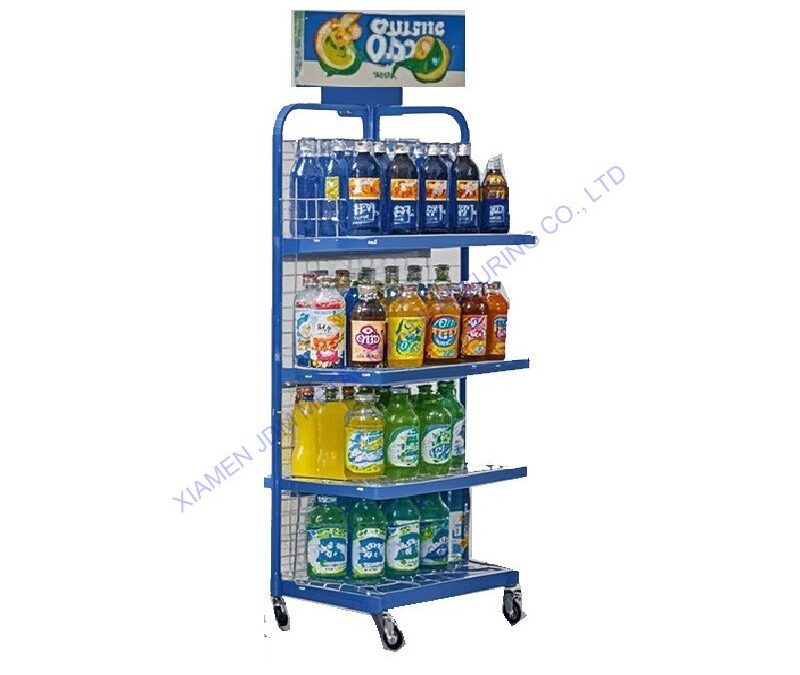 Supermarket Snack Display Shelf for Beverage Merchandising #2988