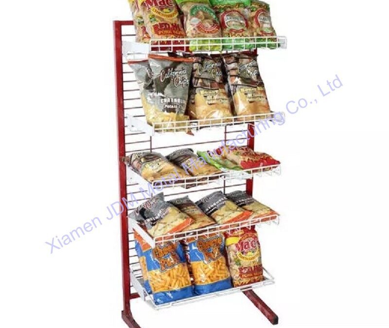 Supermarket Snack Display Shelf for Beverage Merchandising #3321