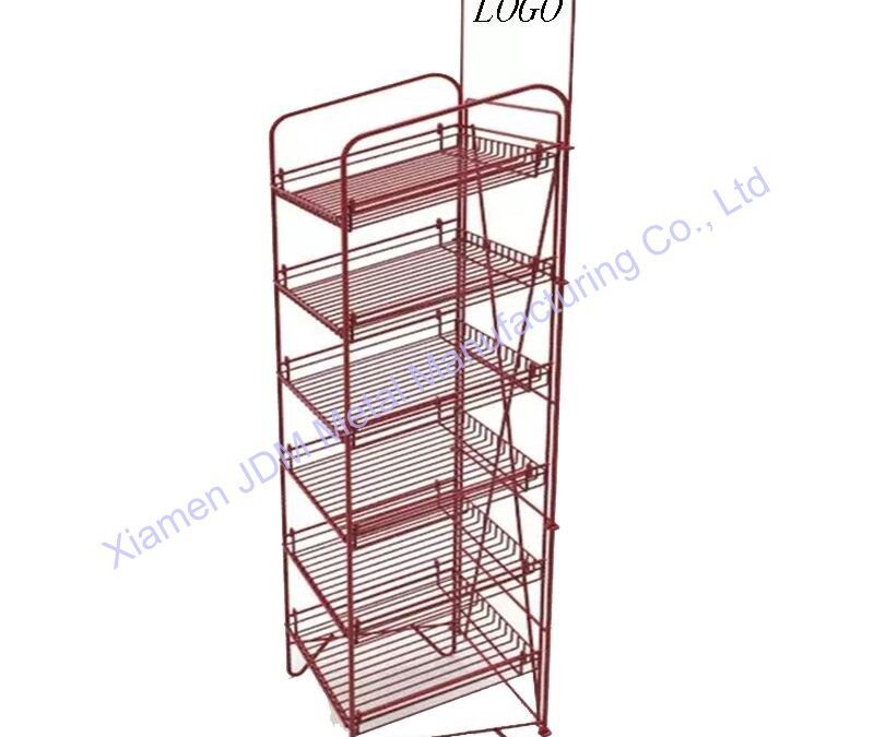 Supermarket Snack Display Shelf for Beverage Merchandising #3360