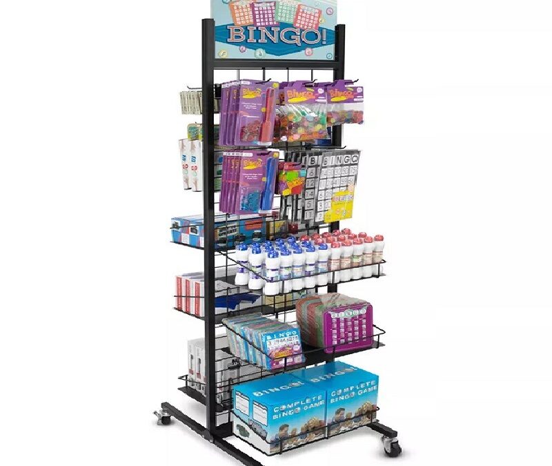 Supermarket Snack Display Shelf for Beverage Merchandising #3363